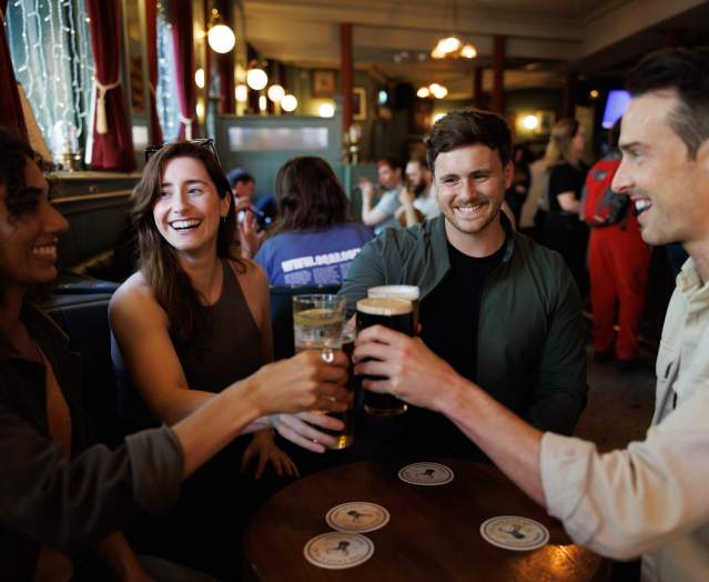 friends enjoying a pint
