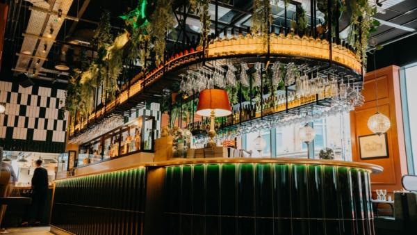 Interior of Flame Restaurant Belfast.