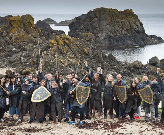 Group of people enjoying a Game of Thrones tour.