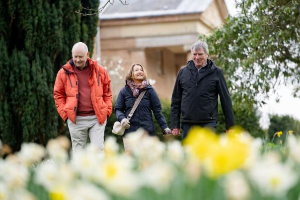 people walking in Spring