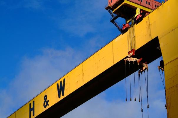 Image of the Samson and Goliath Cranes.